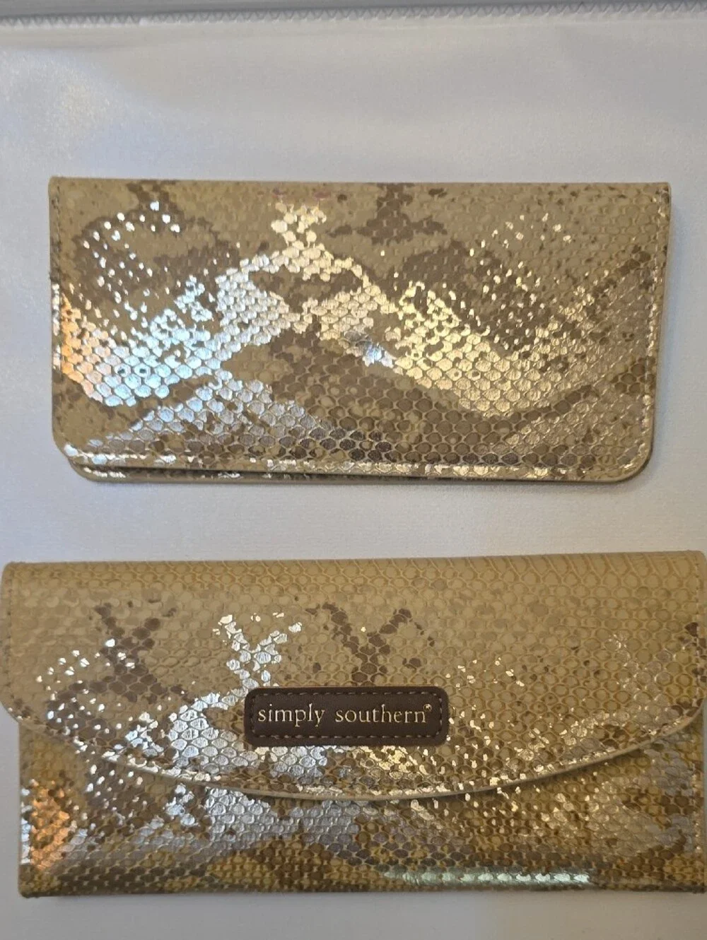Simply Southern Gold Sequin Envelope Clutch